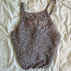 knit hollister halter top